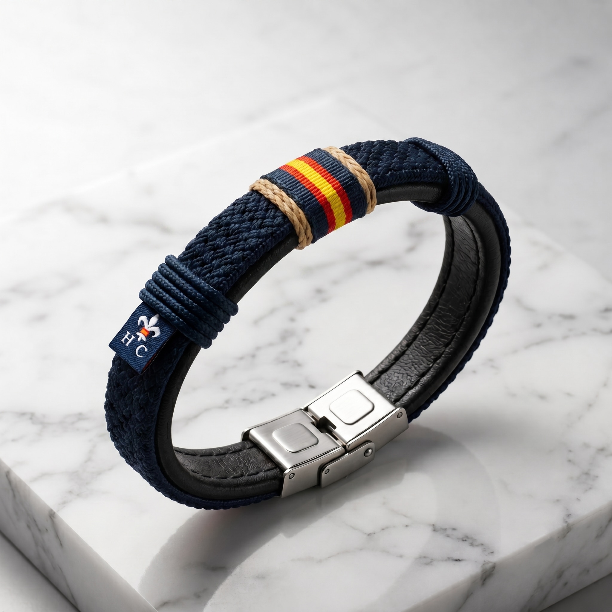 Pulsera Wake Up de hombre con bandera - Hispania Colors - Azul Azul-3