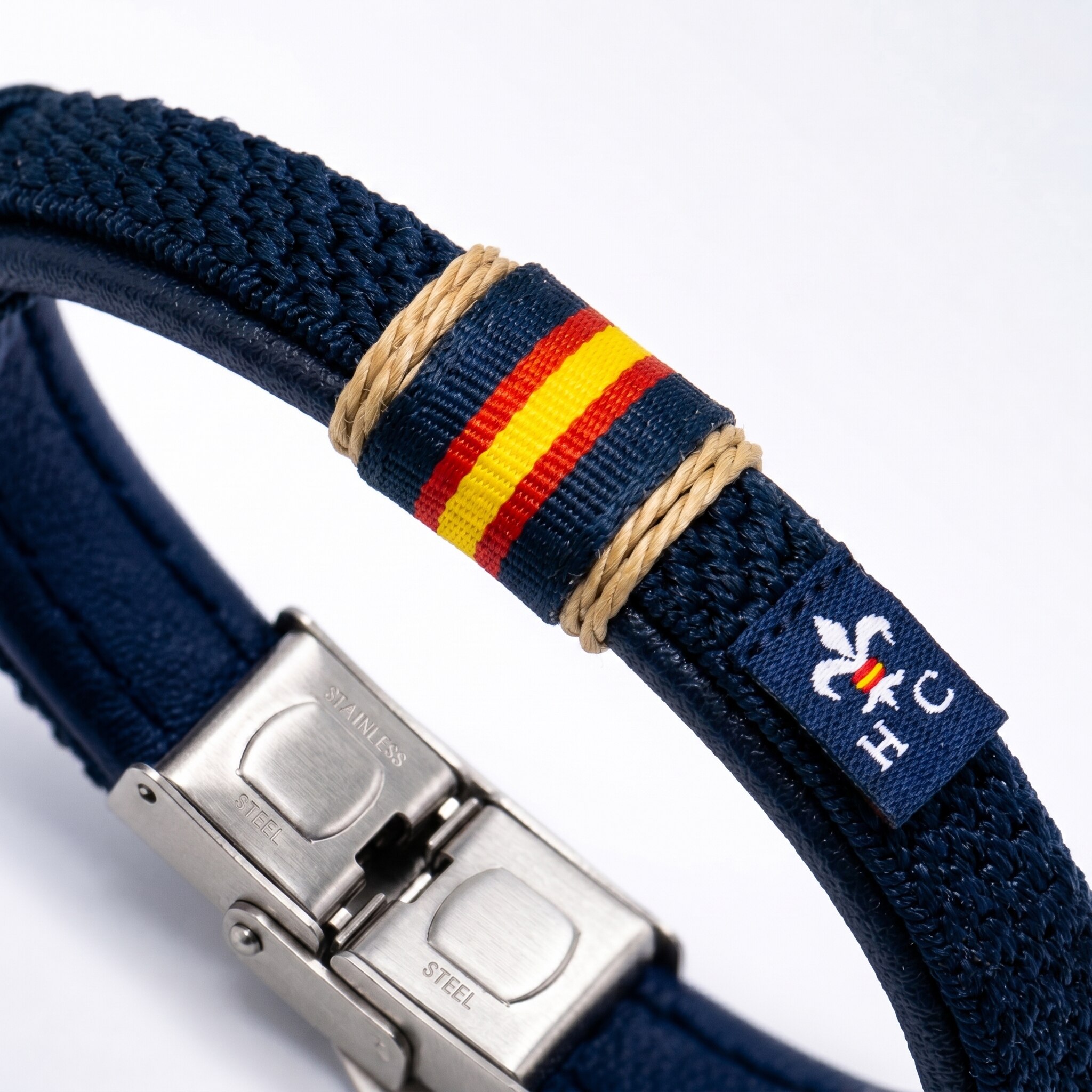 Pulsera Wake Up de hombre con bandera - Hispania Colors - Azul Azul-4