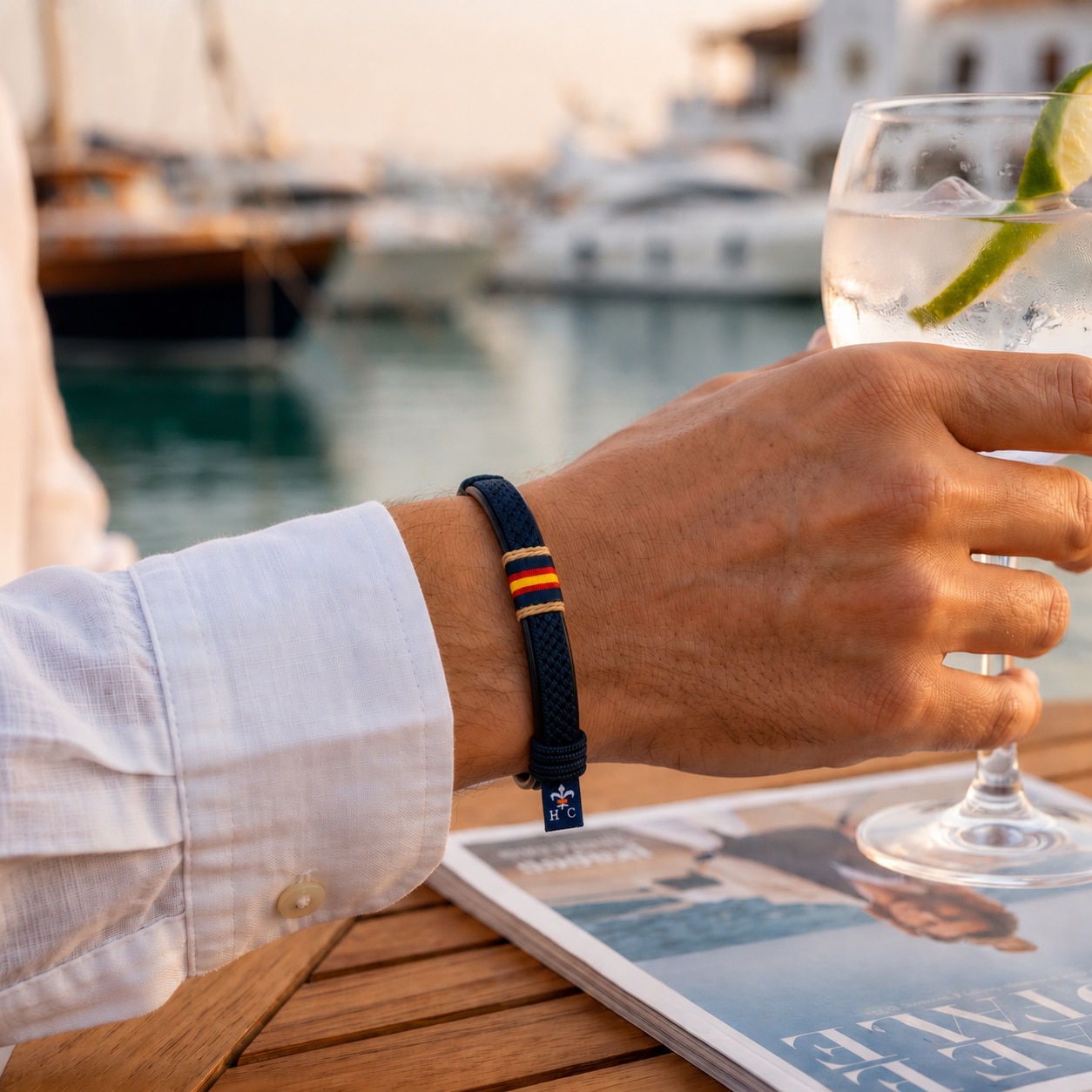 Pulsera Wake Up de hombre con bandera - Hispania Colors - Azul Azul-6