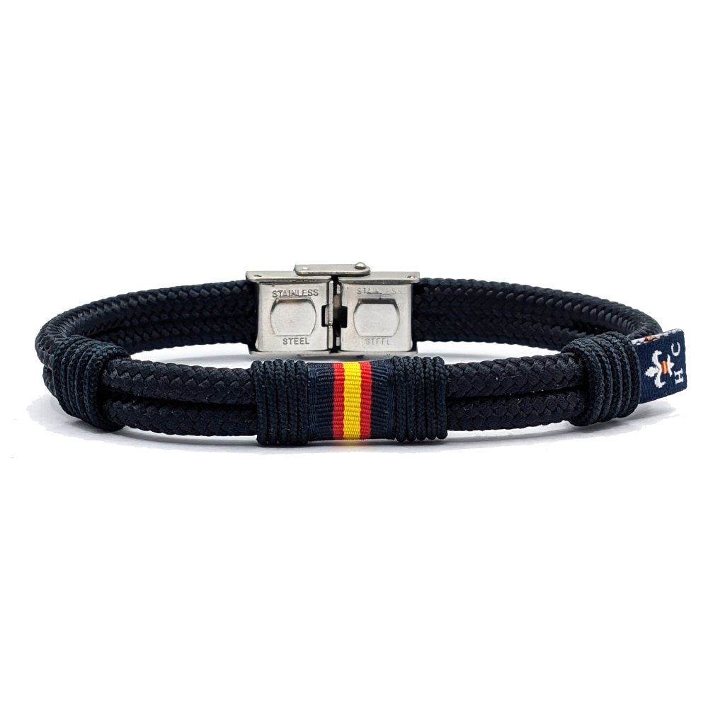 Pulsera Wake Up de hombre con bandera - Hispania Colors - Azul marino Azul marino-2
