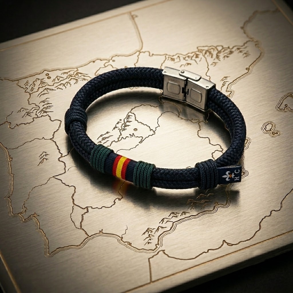Pulsera Wake Up de hombre con bandera - Hispania Colors - Azul Azul-4