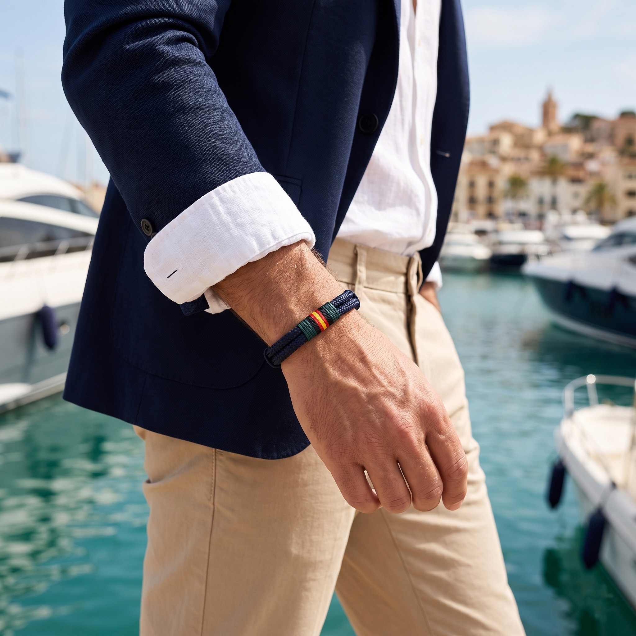 Pulsera Wake Up de hombre con bandera - Hispania Colors - Azul Azul-5