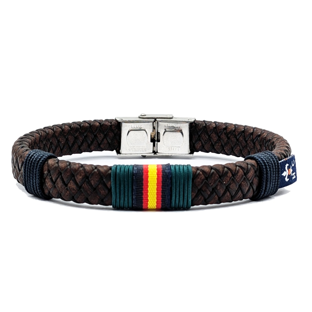 Imagen 2 de Pulsera Menorca de hombre en piel - Hispania Colors - Marrón Marrón