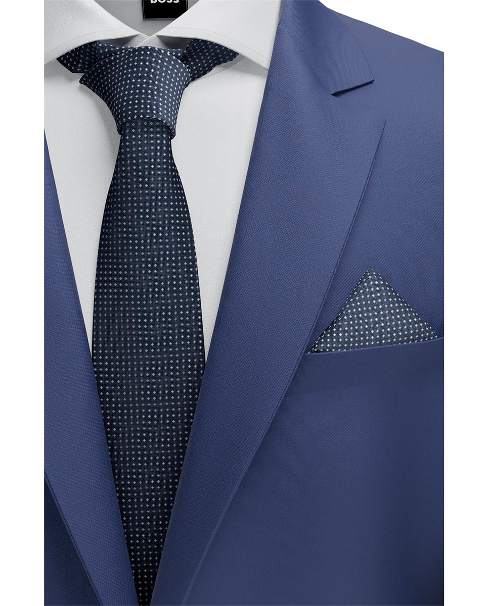 Conjunto de Gravata Azul-marinho-2