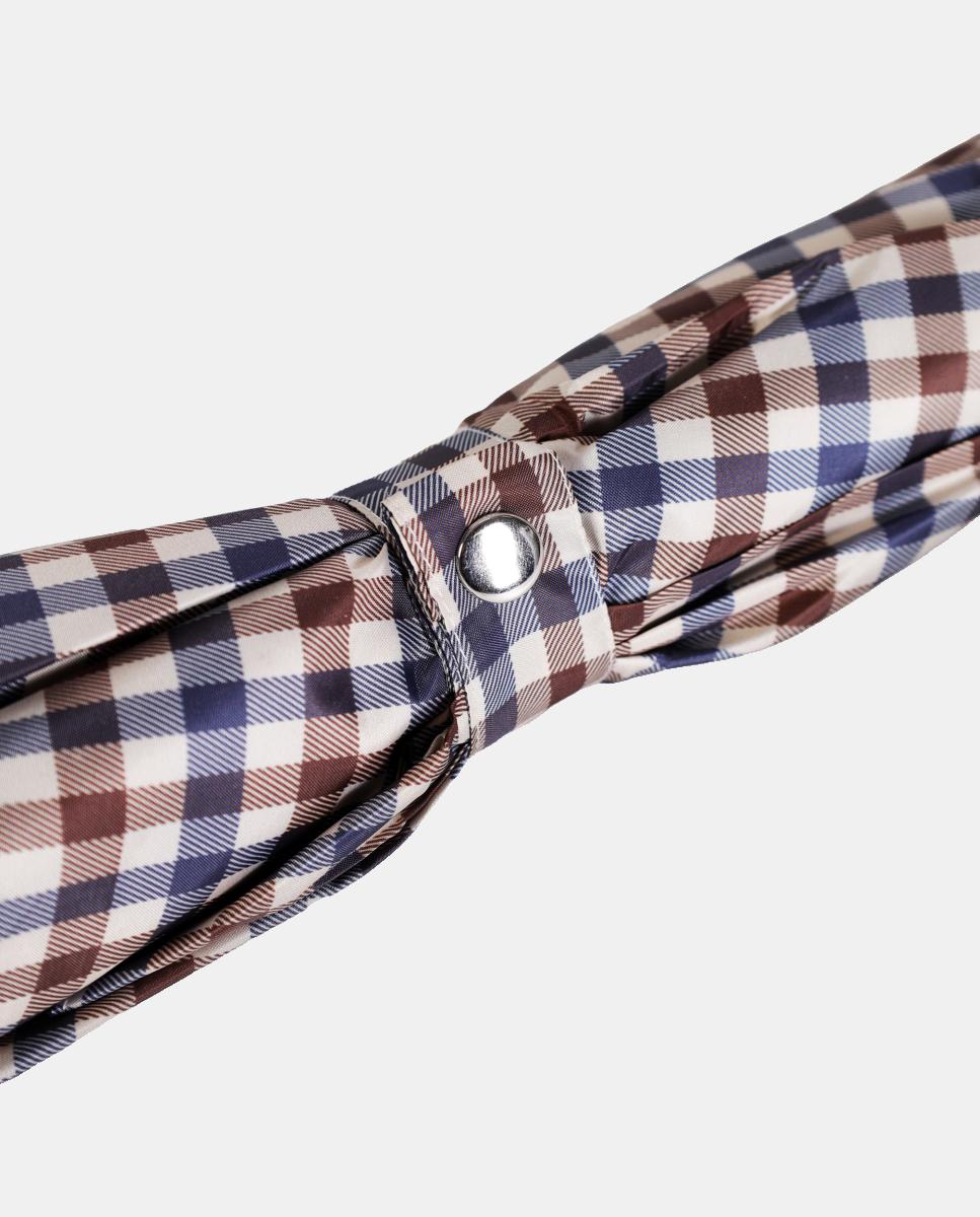 Imagen 3 de Paraguas largo con diseño a cuadros y mango curvo - AQUASCUTUM - Multicolor Multicolor
