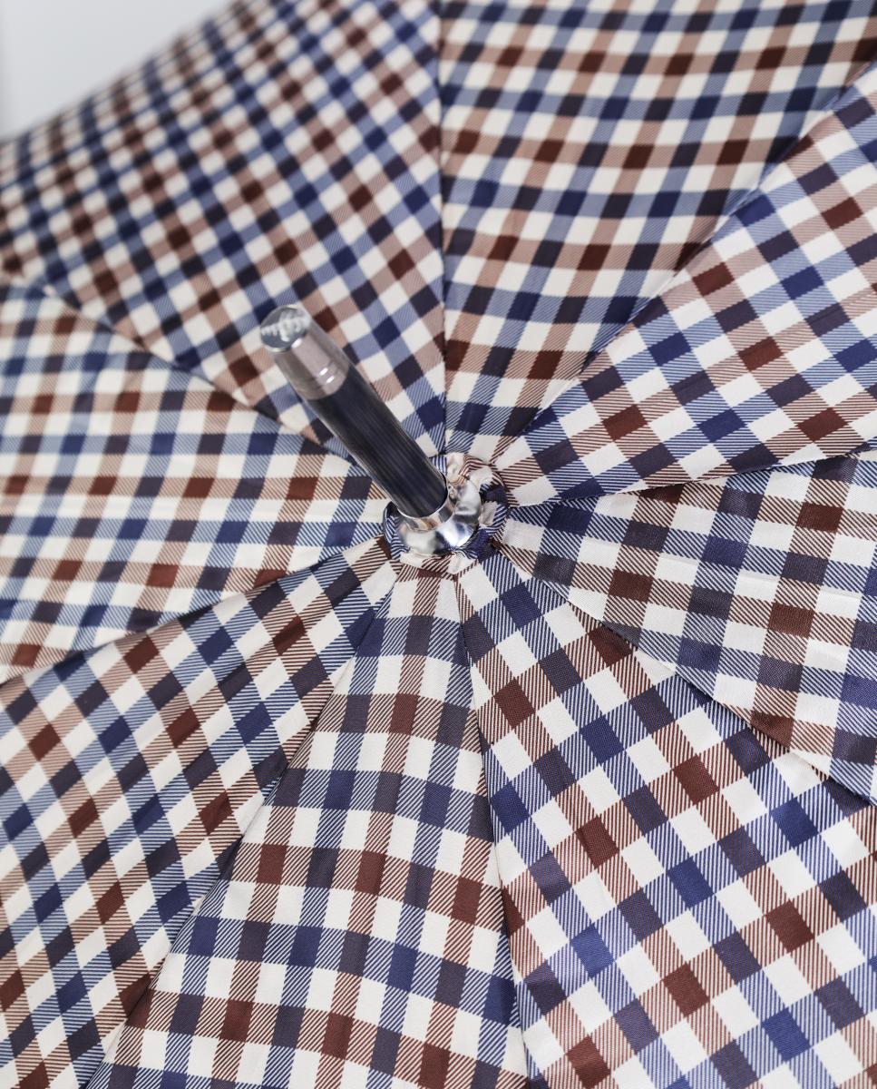 Imagen 6 de Paraguas largo con diseño a cuadros y mango curvo - AQUASCUTUM - Multicolor Multicolor