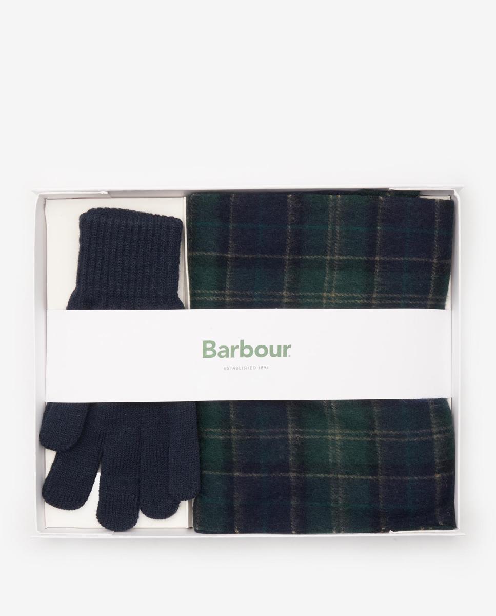 Conjunto de bufanda y guantes de hombre - Barbour - Verde Verde-2