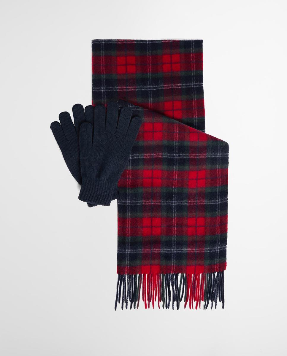 Set de regalo con bufanda y guantes - Barbour - Verde Verde-1