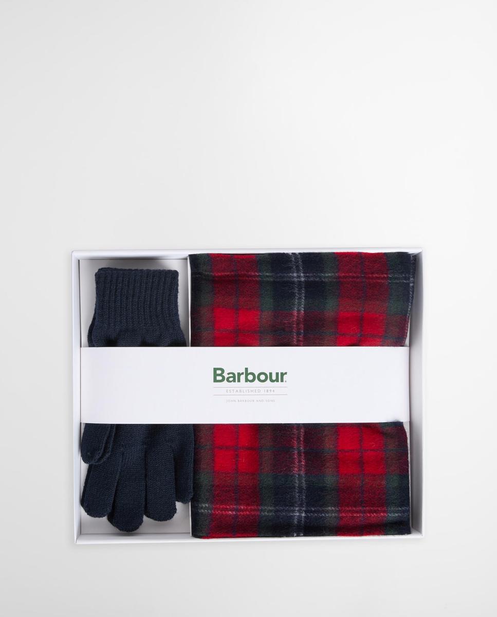 Set de regalo con bufanda y guantes - Barbour - Verde Verde-2