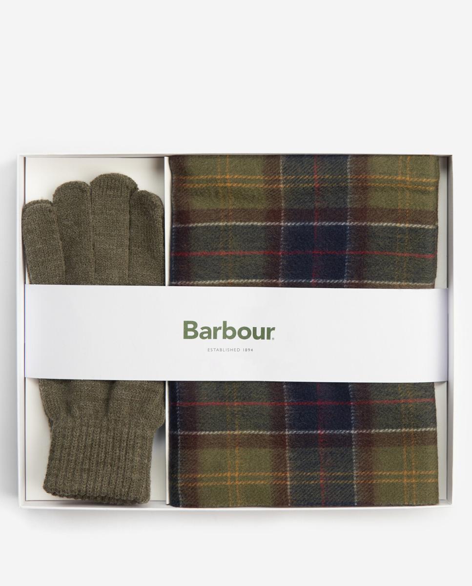 Pack bufanda y guantes de hombre de punto - Barbour - Verde Verde-4