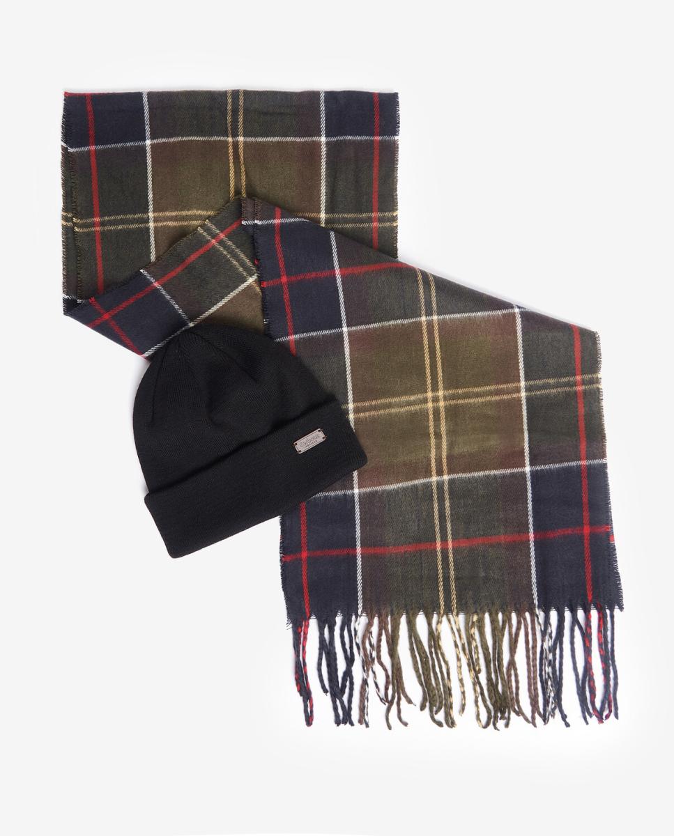 Imagen 0 de Set de regalo con bufanda y gorro Marrón
