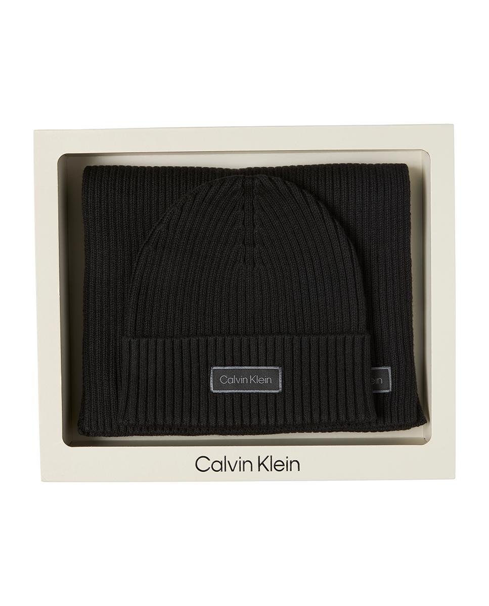 Gift pack Calvin Klein con gorro y bufanda de hombre. - Negro Negro-2