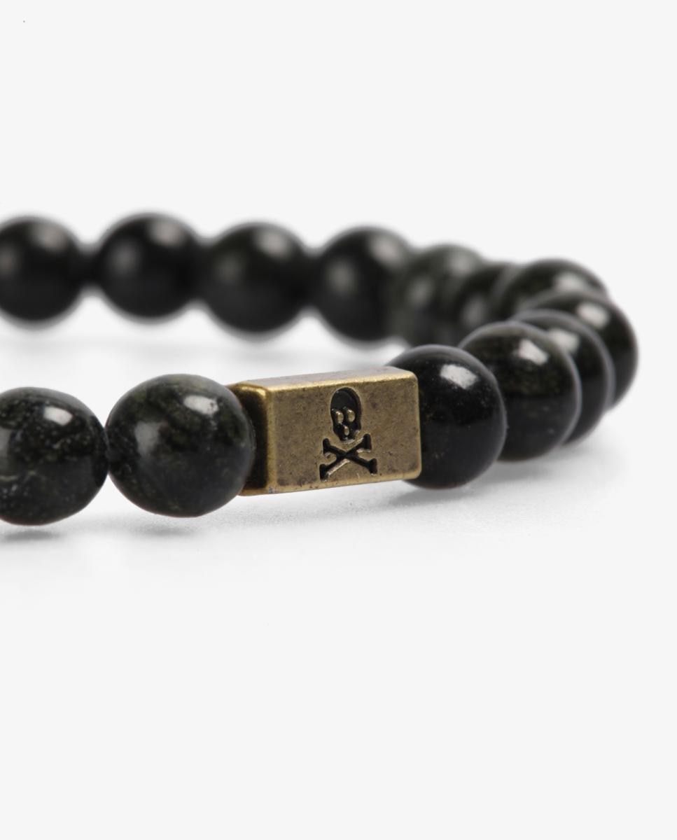 Pulsera piedras naturales de hombre - Scalpers - Verde oscuro Verde oscuro-2