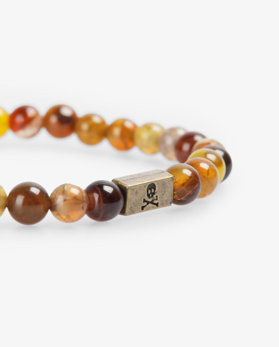 Pulsera piedras naturales de hombre - Scalpers - Mostaza Mostaza-3