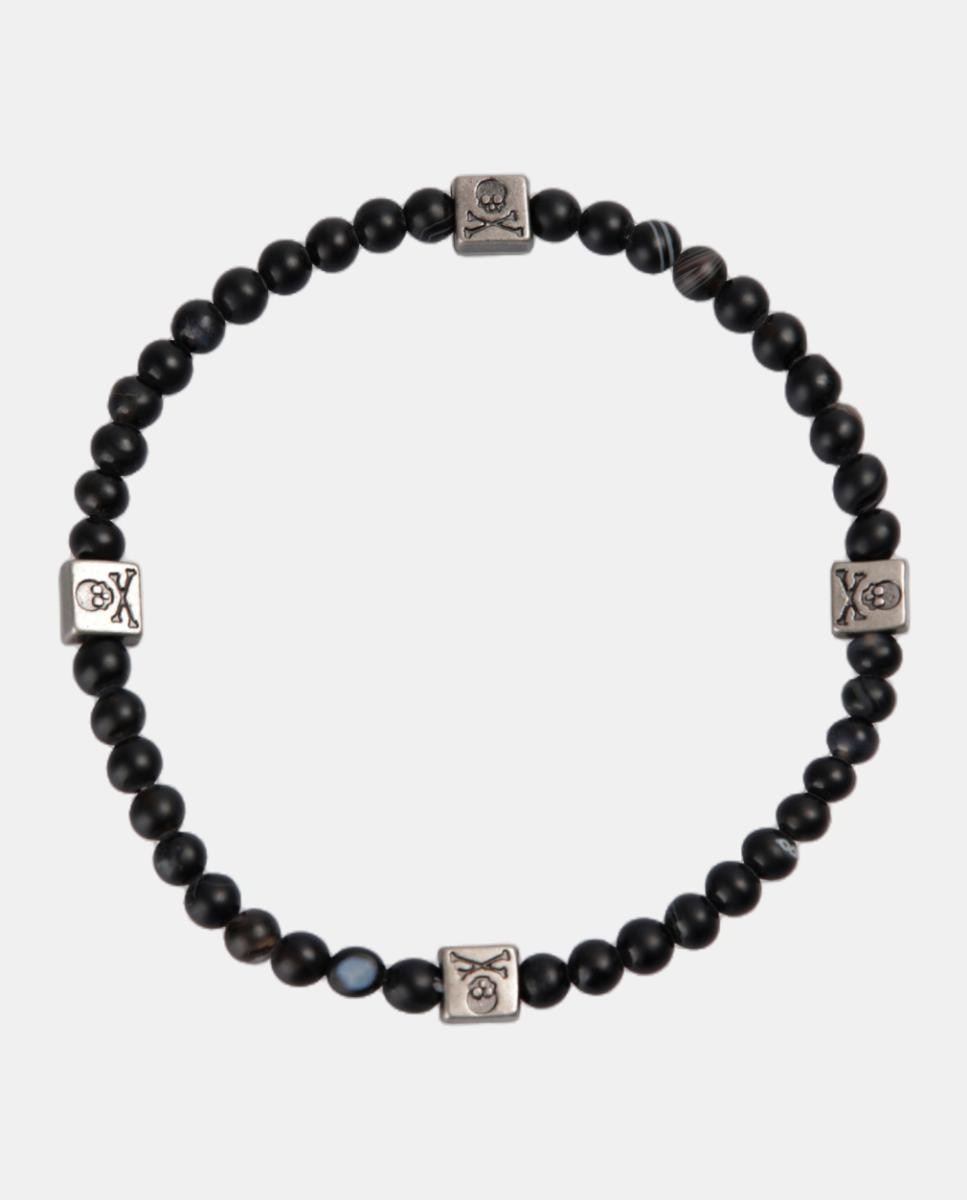 Pulsera piedras naturales de hombre - Scalpers - Negro Negro-2