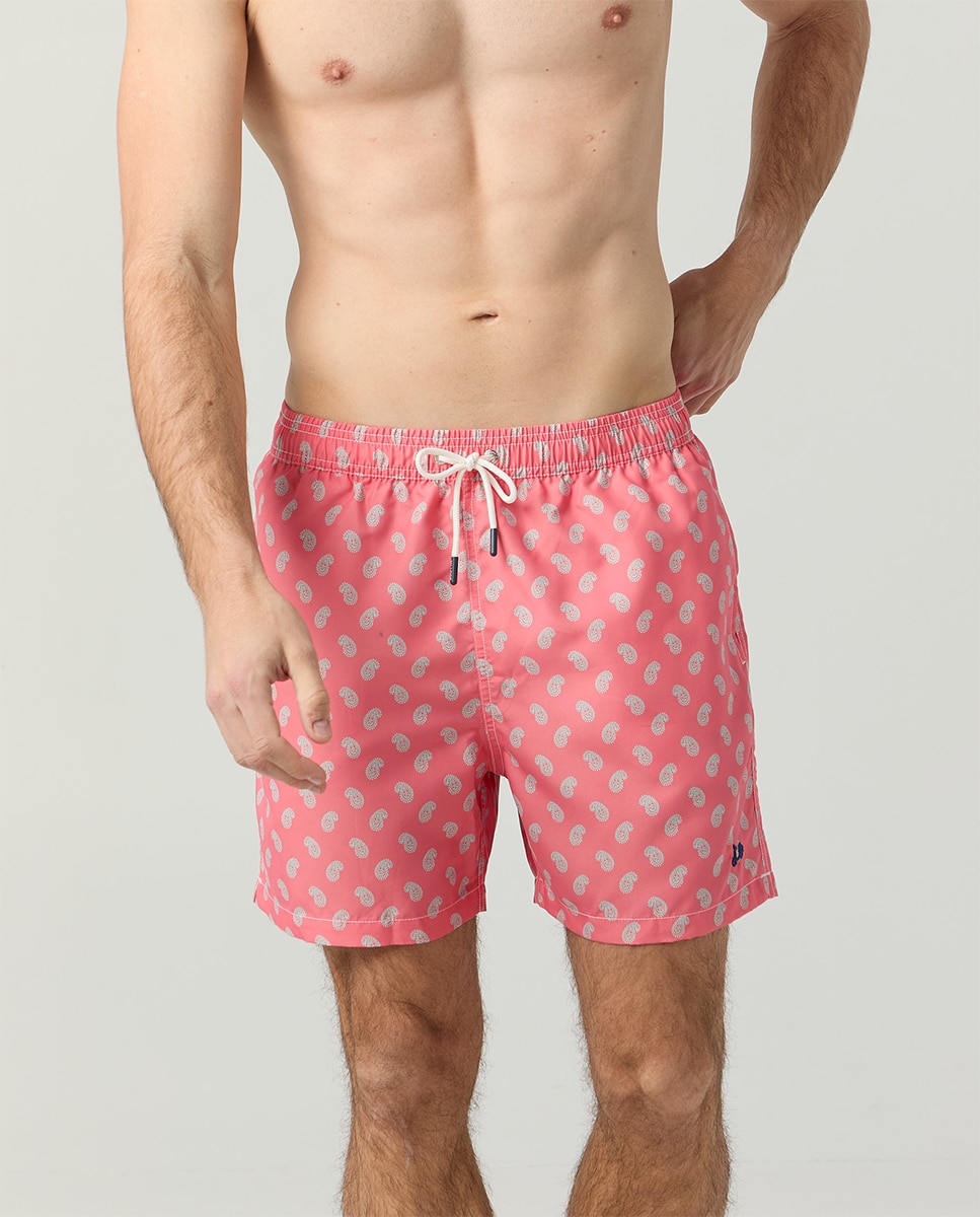 Calções de Banho com Dois Bolsos Inclinados Coral-3