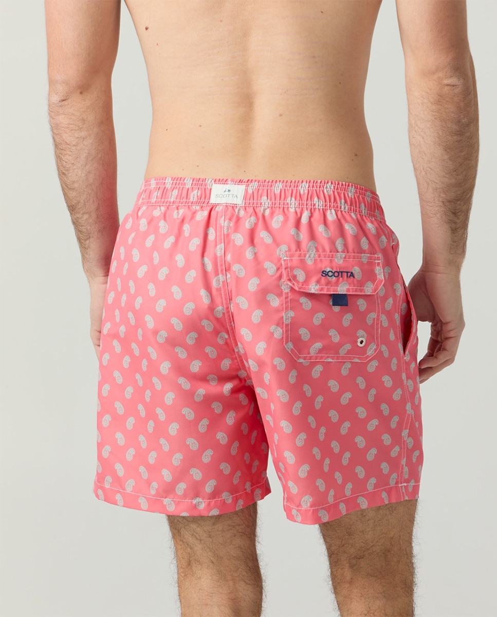 Calções de Banho com Dois Bolsos Inclinados Coral-4