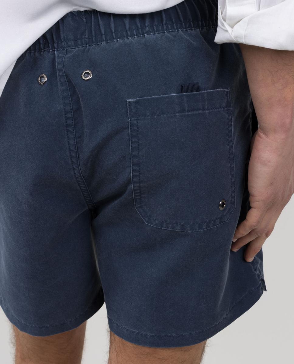 Calções de Banho com Dois Bolsos Laterais e um Bolso Traseiro Azul-5