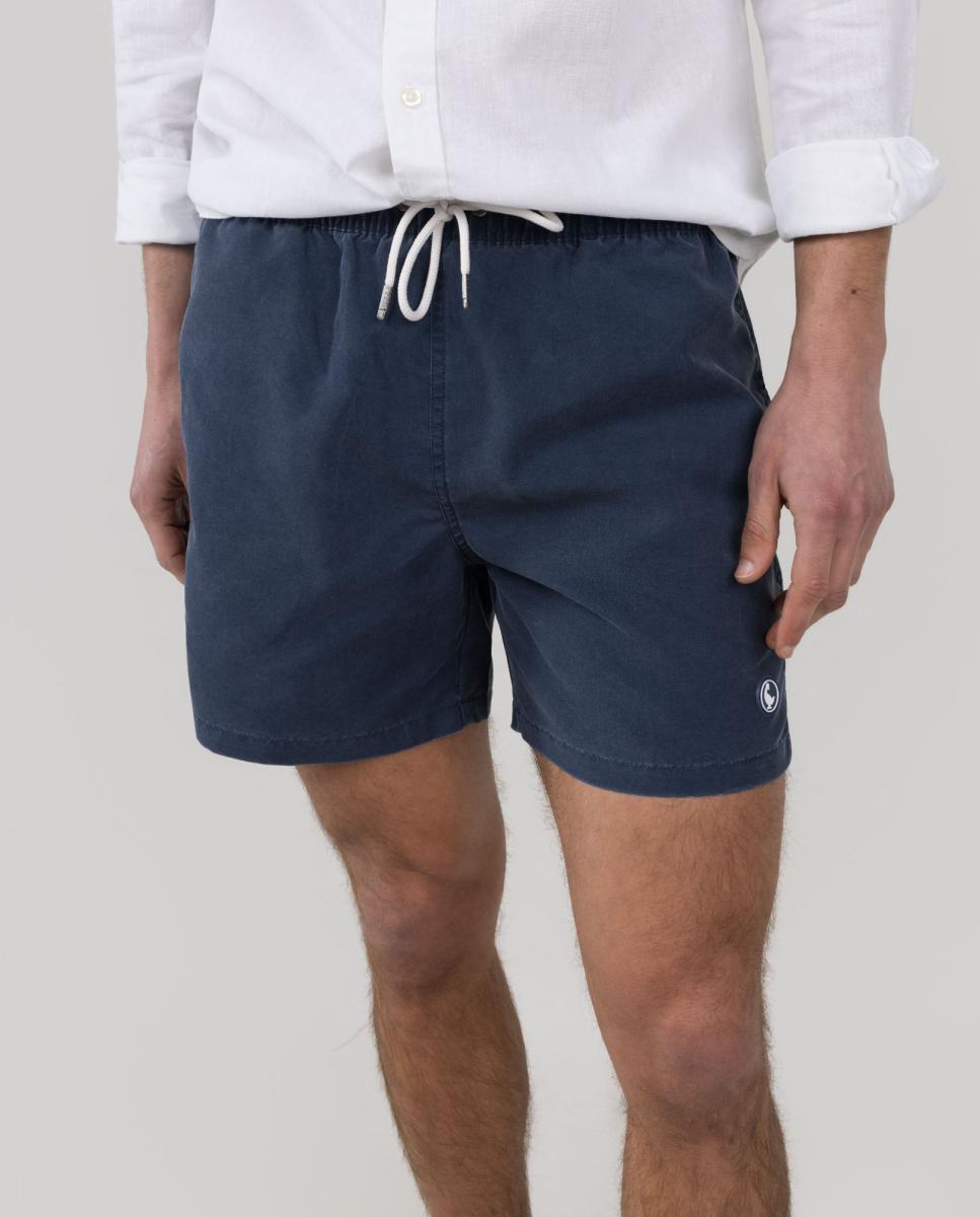 Calções de Banho com Dois Bolsos Laterais e um Bolso Traseiro Azul-6