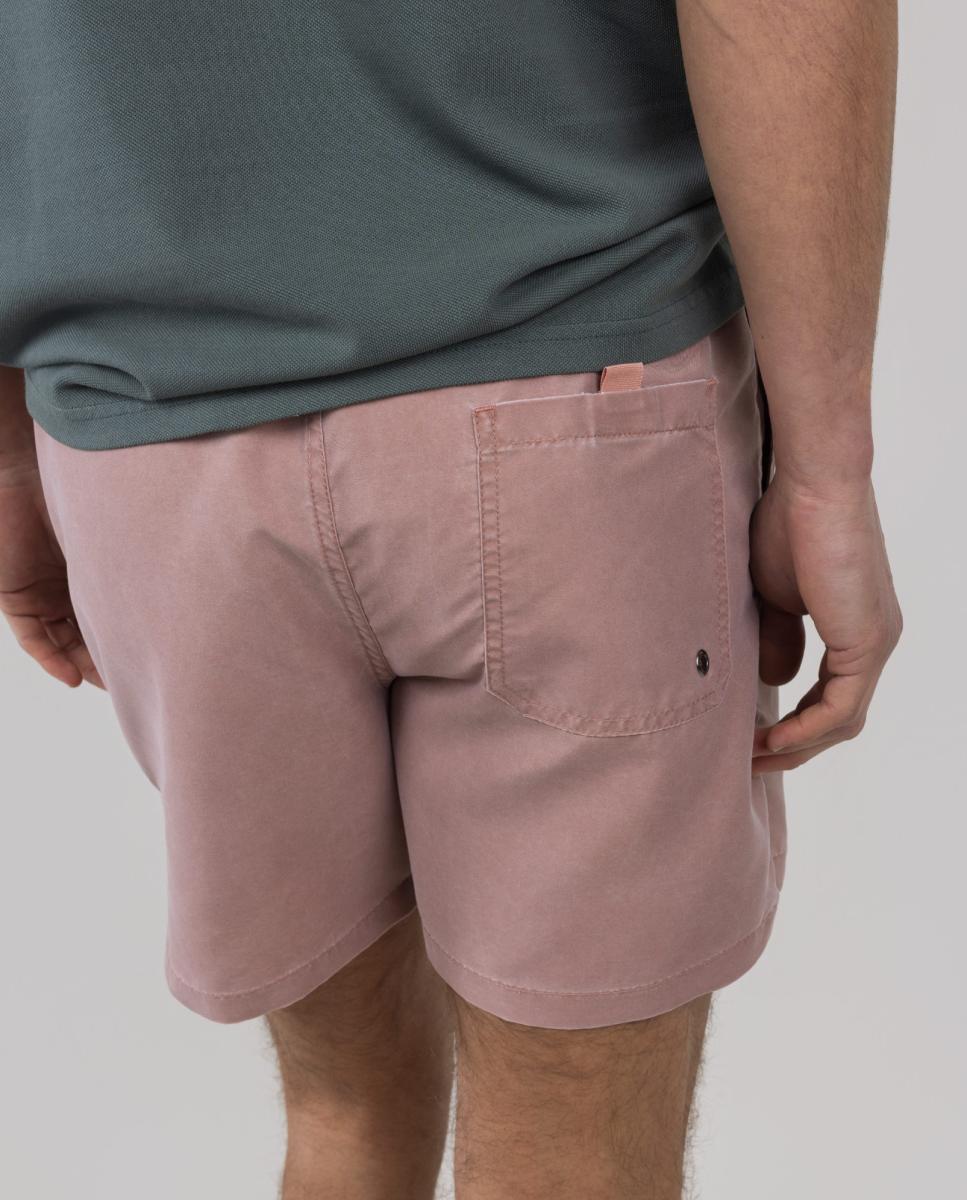 Calções de Banho com Dois Bolsos Laterais e um Bolso Traseiro Vermelho-6