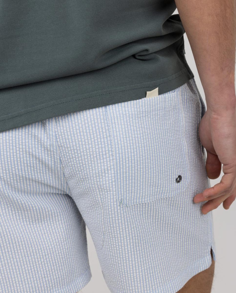 Calções de Banho com Dois Bolsos Laterais e um Bolso Traseiro Azul-6