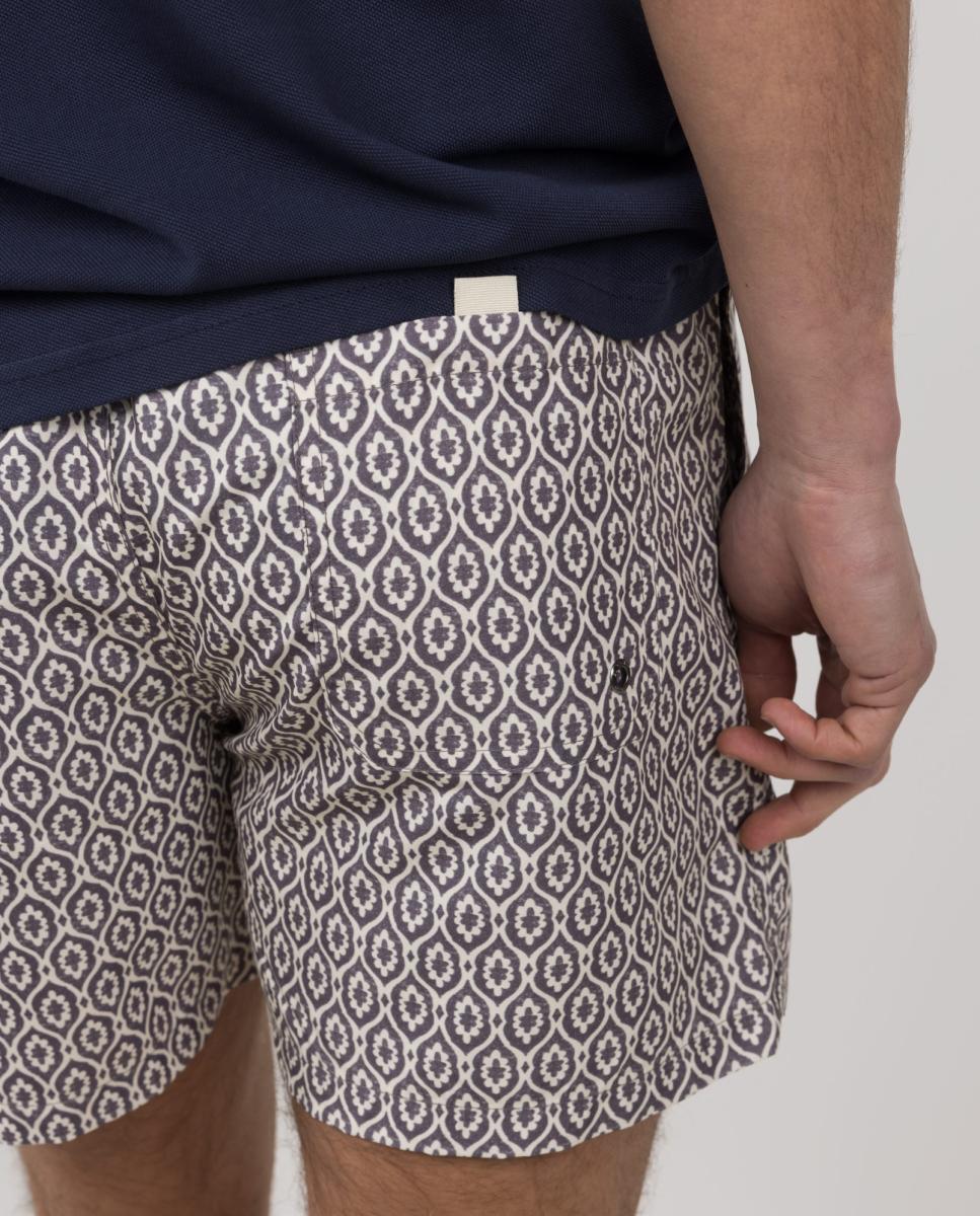 Calções de Banho com Dois Bolsos Laterais e um Bolso Traseiro Vermelho-6