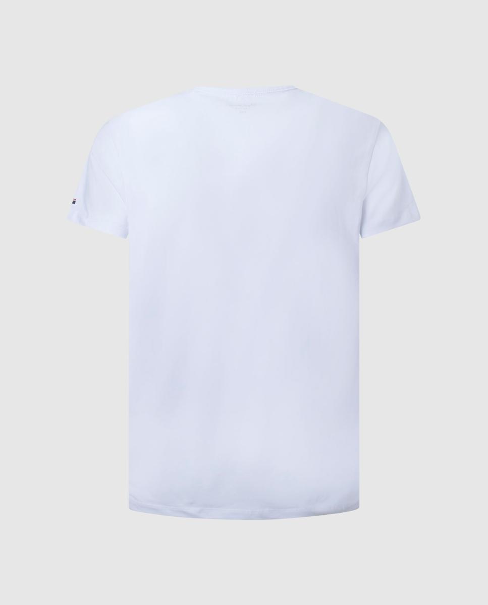 T-shirt Justa com Logótipo Branco-8