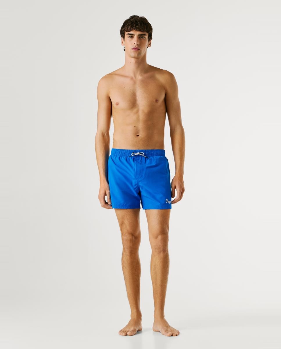 Imagem 0 de Calções de Banho Lisos com Logótipo Lateral