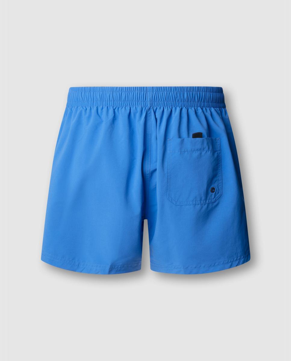 Calções de Banho Lisos com Logótipo Lateral Azul-9