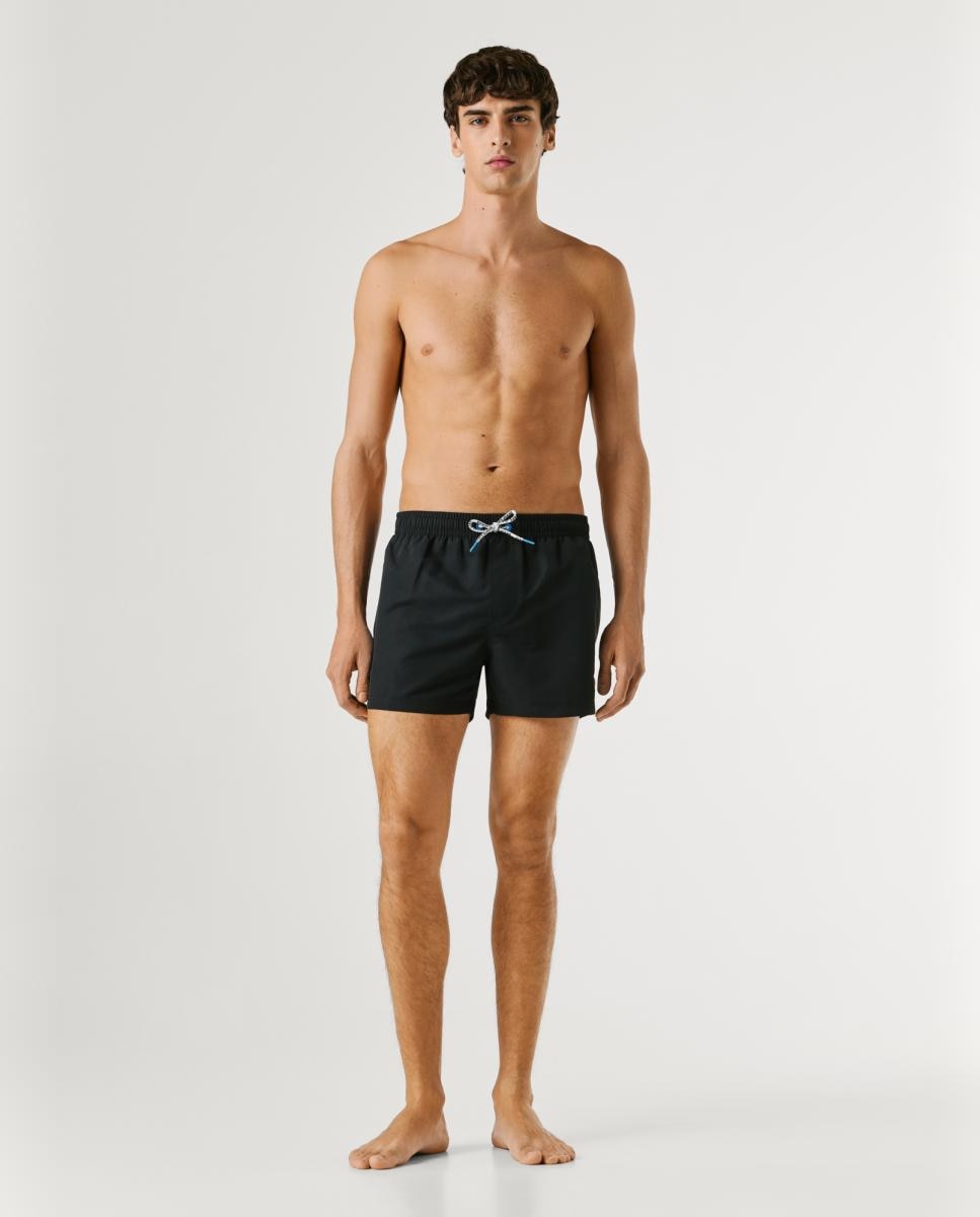 Imagem 0 de Calções de Banho Lisos com Logótipo Lateral