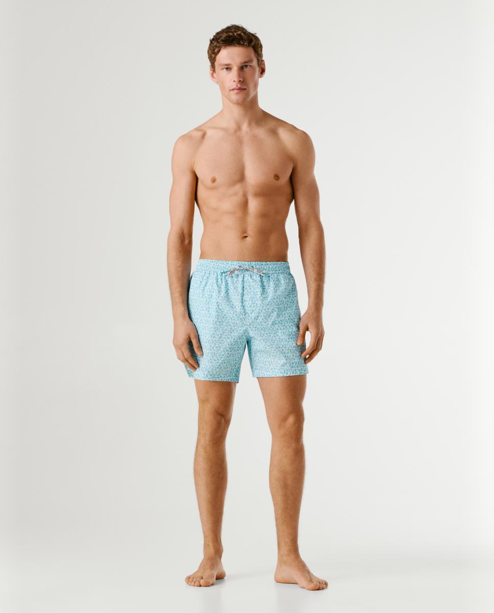 Imagem 0 de Calções de Banho Lisos com Logótipo Lateral