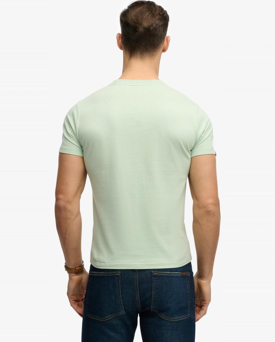 T-shirt Essential com Logótipo e em Algodão Orgânico Verde-claro-2