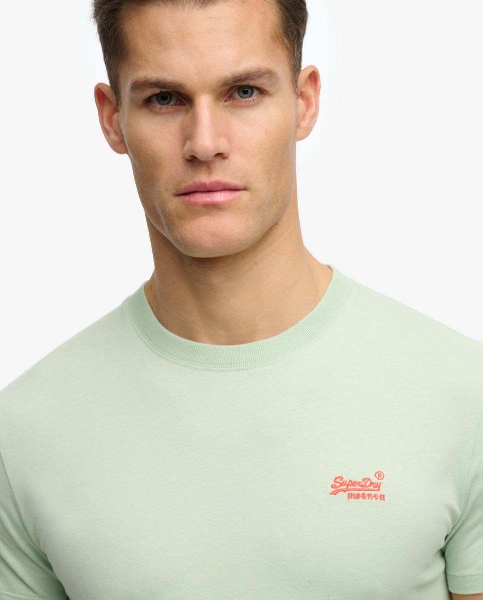 T-shirt Essential com Logótipo e em Algodão Orgânico Verde-claro-3