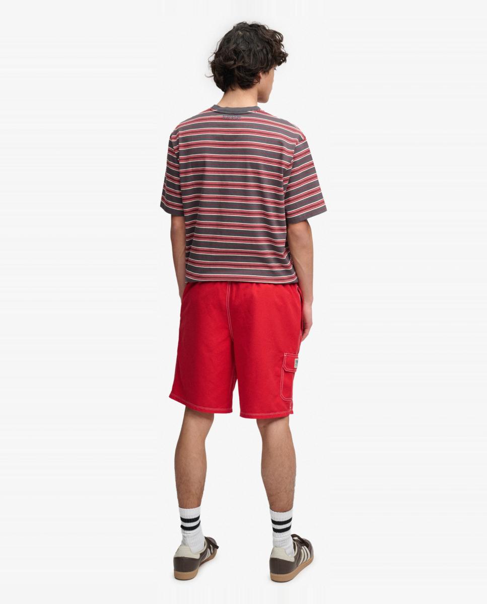 Calções de Banho Cargo Vermelho-5