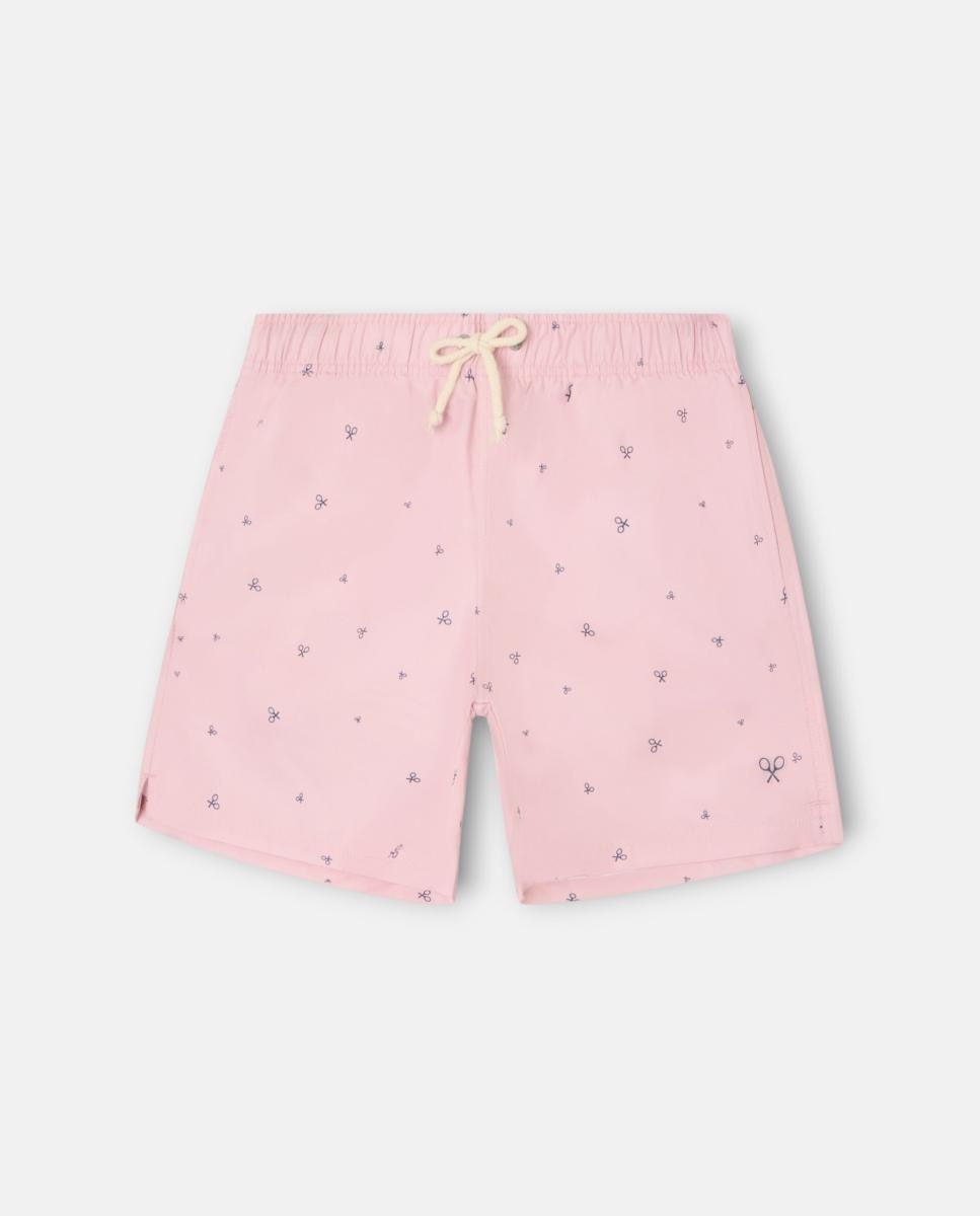 Fato de Banho com Mini Raquete - Cor de Petróleo Coral-3