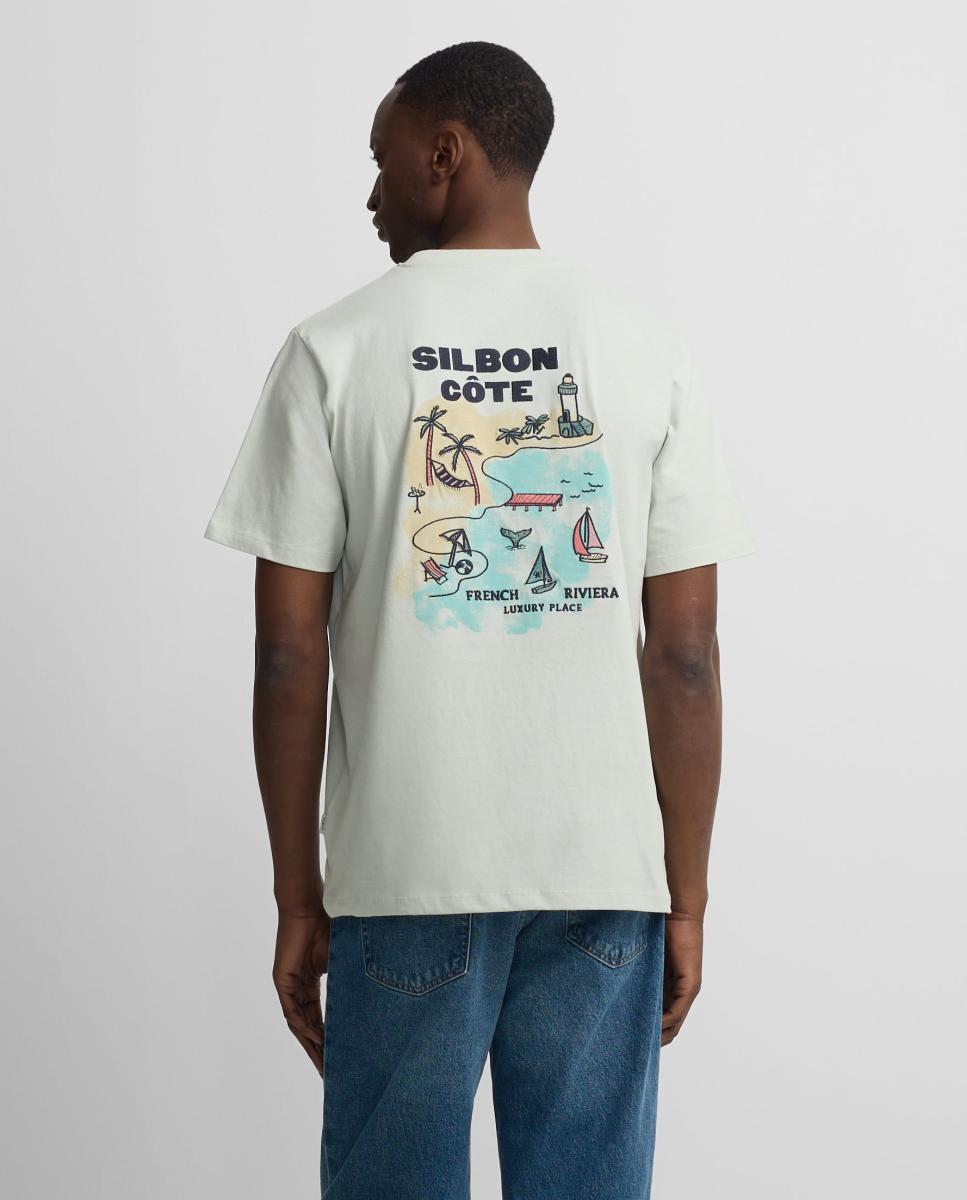 T-shirt Cote - Água-Marinha Azul-claro-2