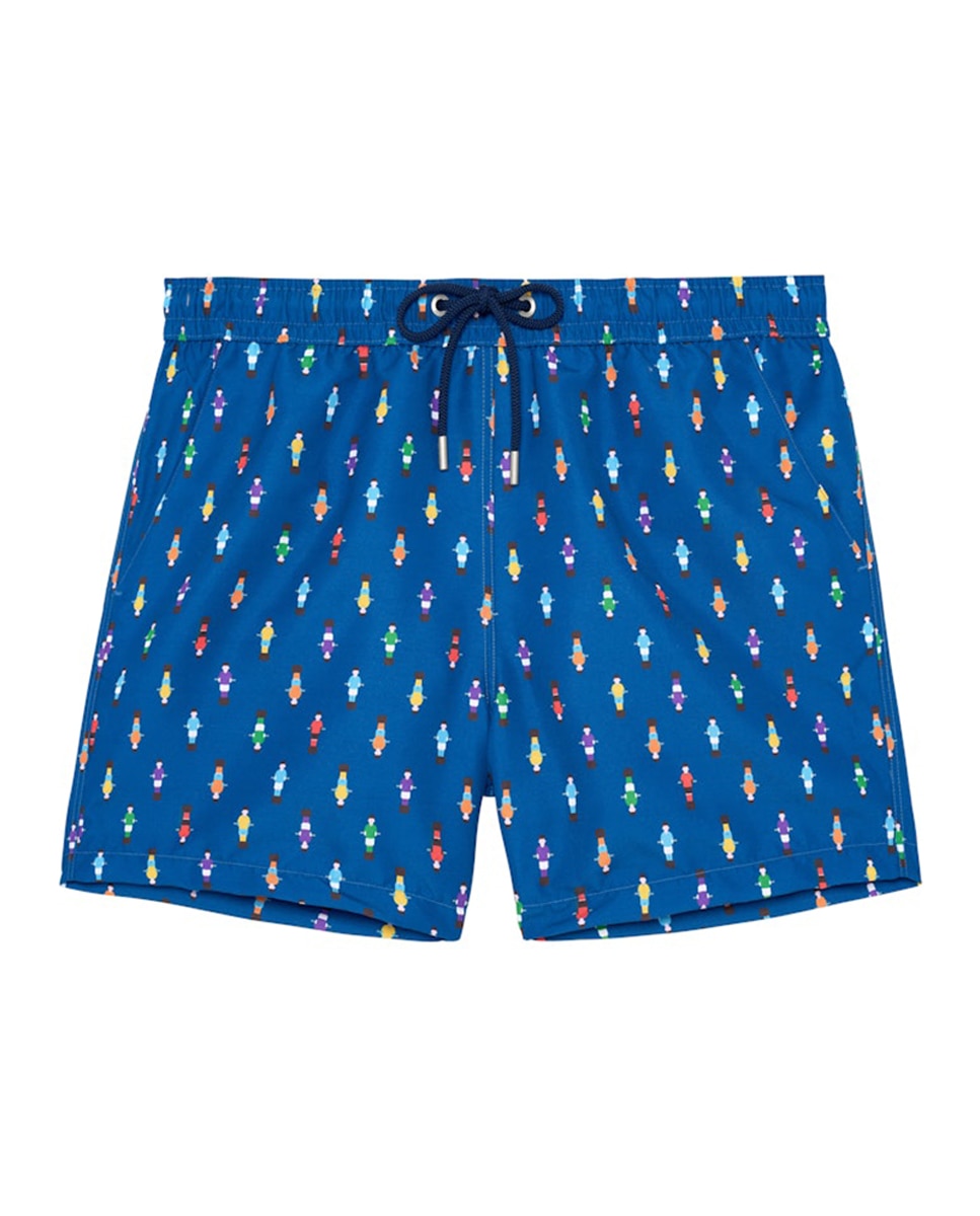 Calções de Banho Estampados - Azul Azul-marinho-5