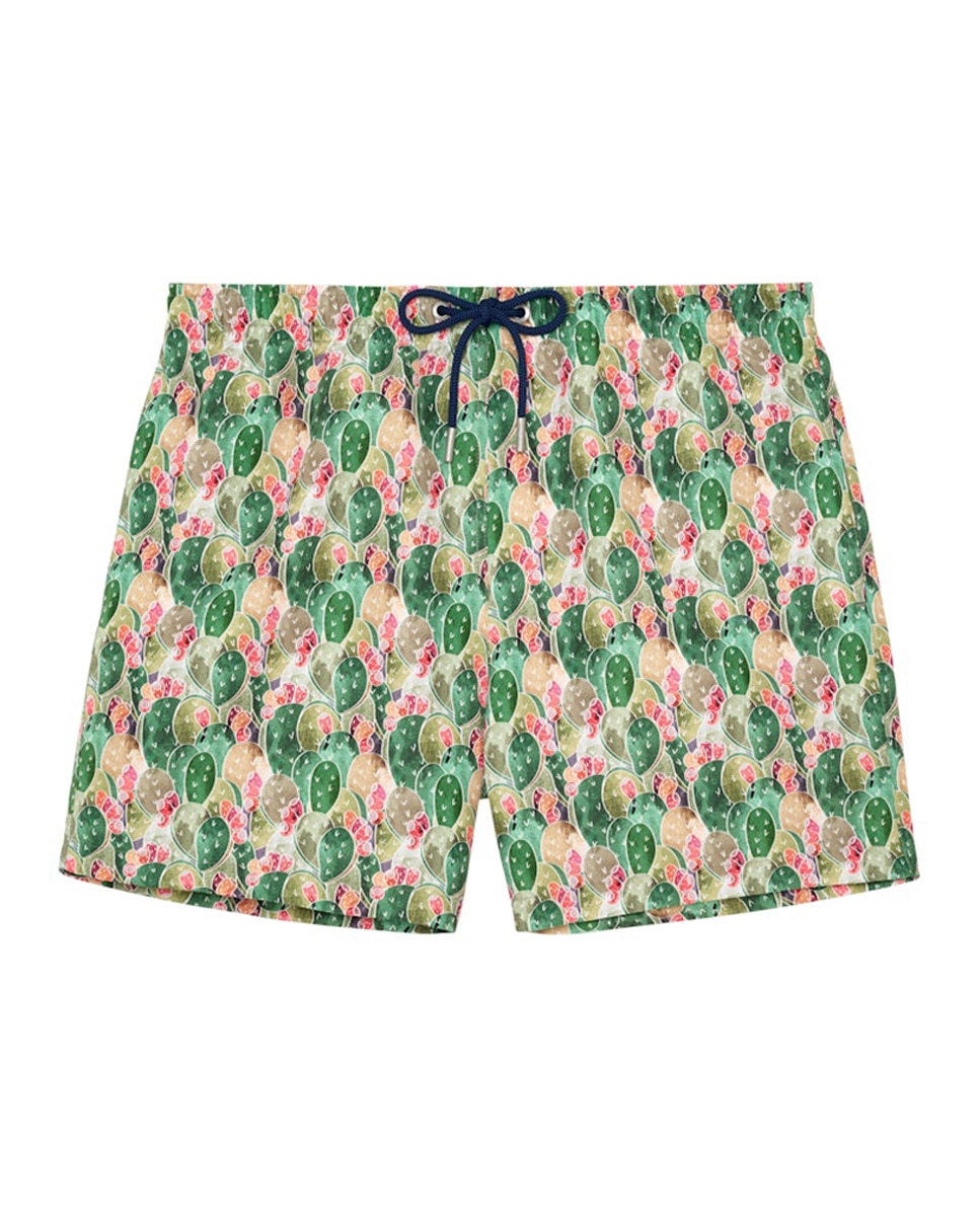 Calções de Banho com Estampado - Multicolor Verde-5