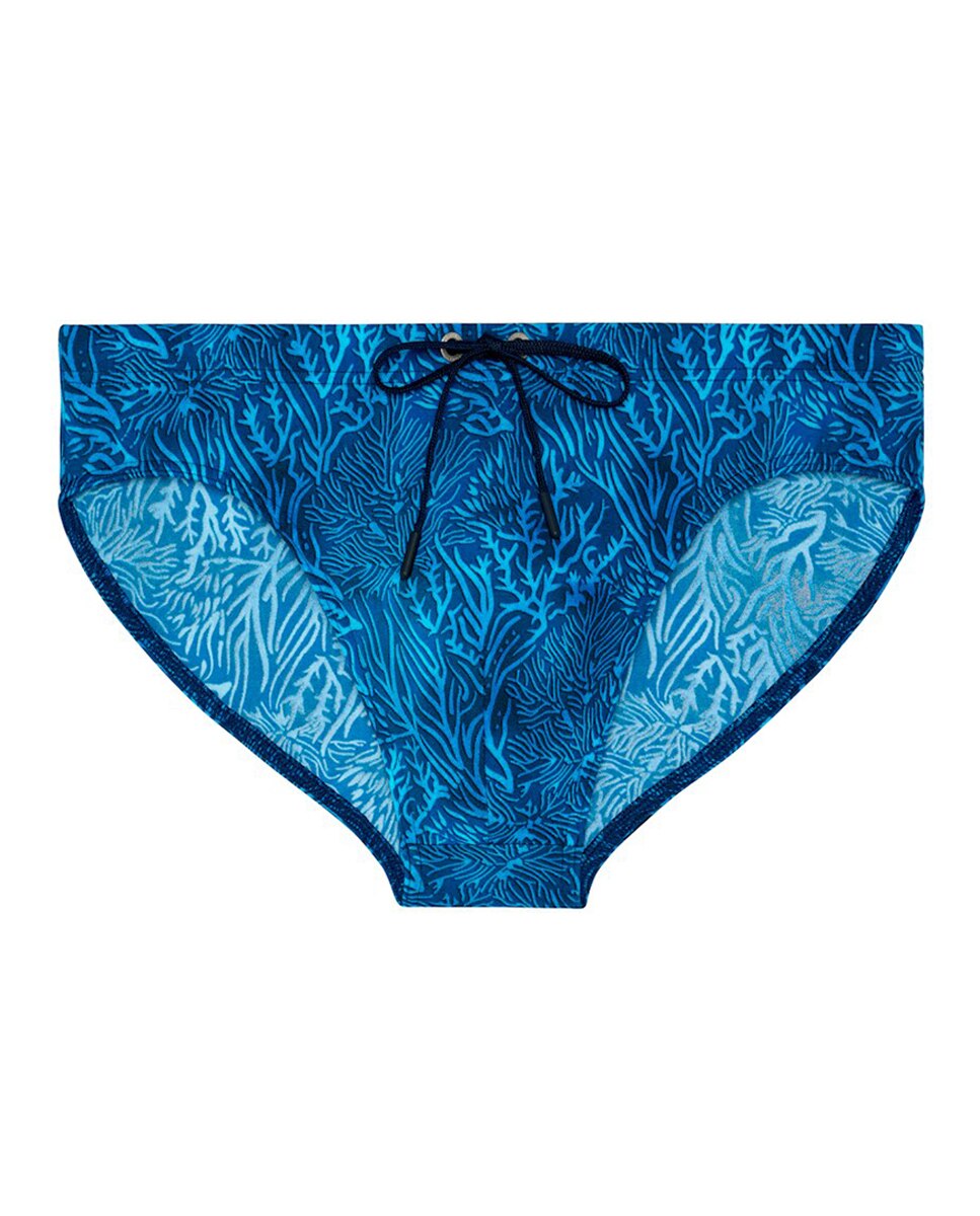 Slip de Banho com Estampado - Azul Azul-marinho-5