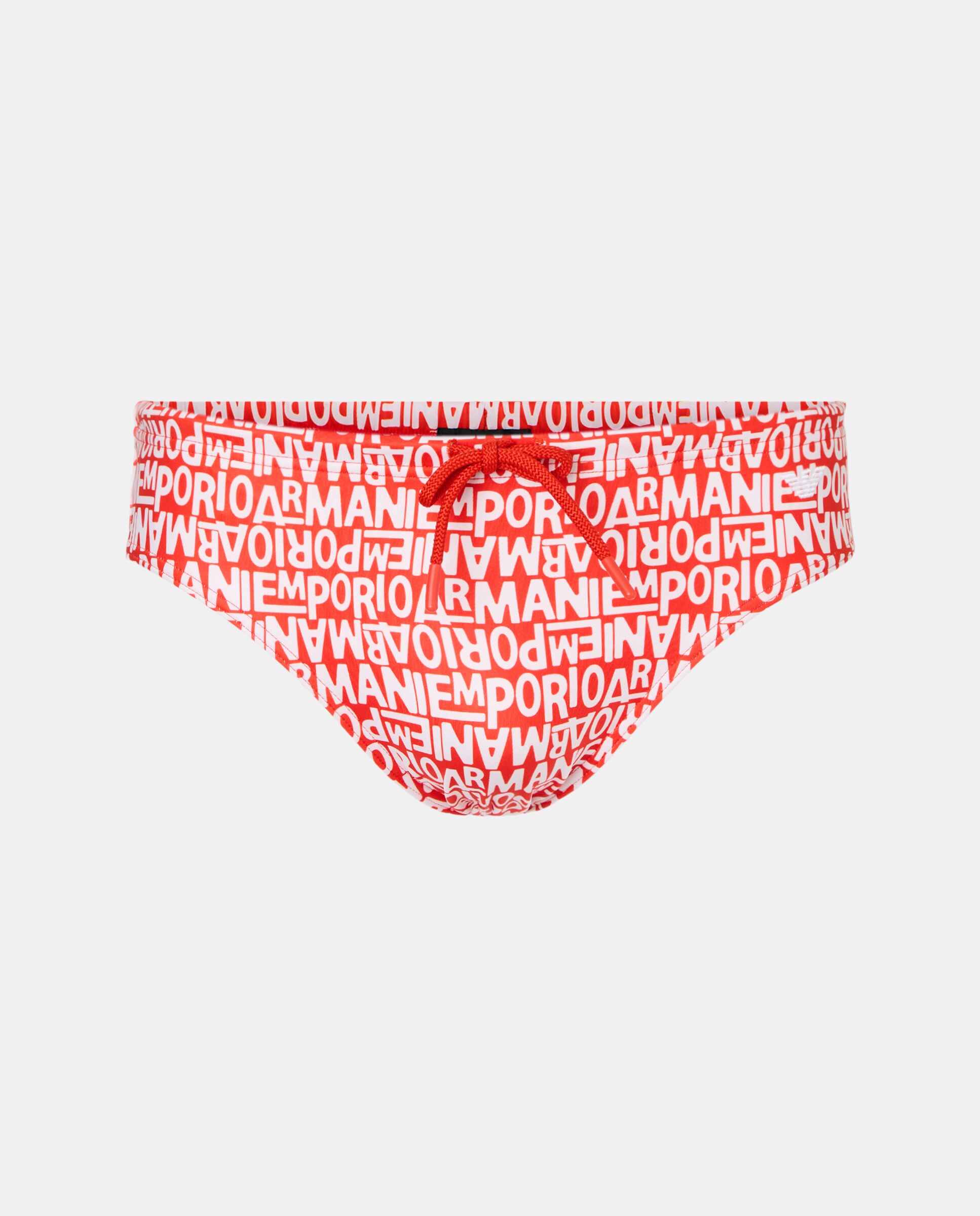 Slip de Banho com All Over Print de Logótipo Vermelho-3
