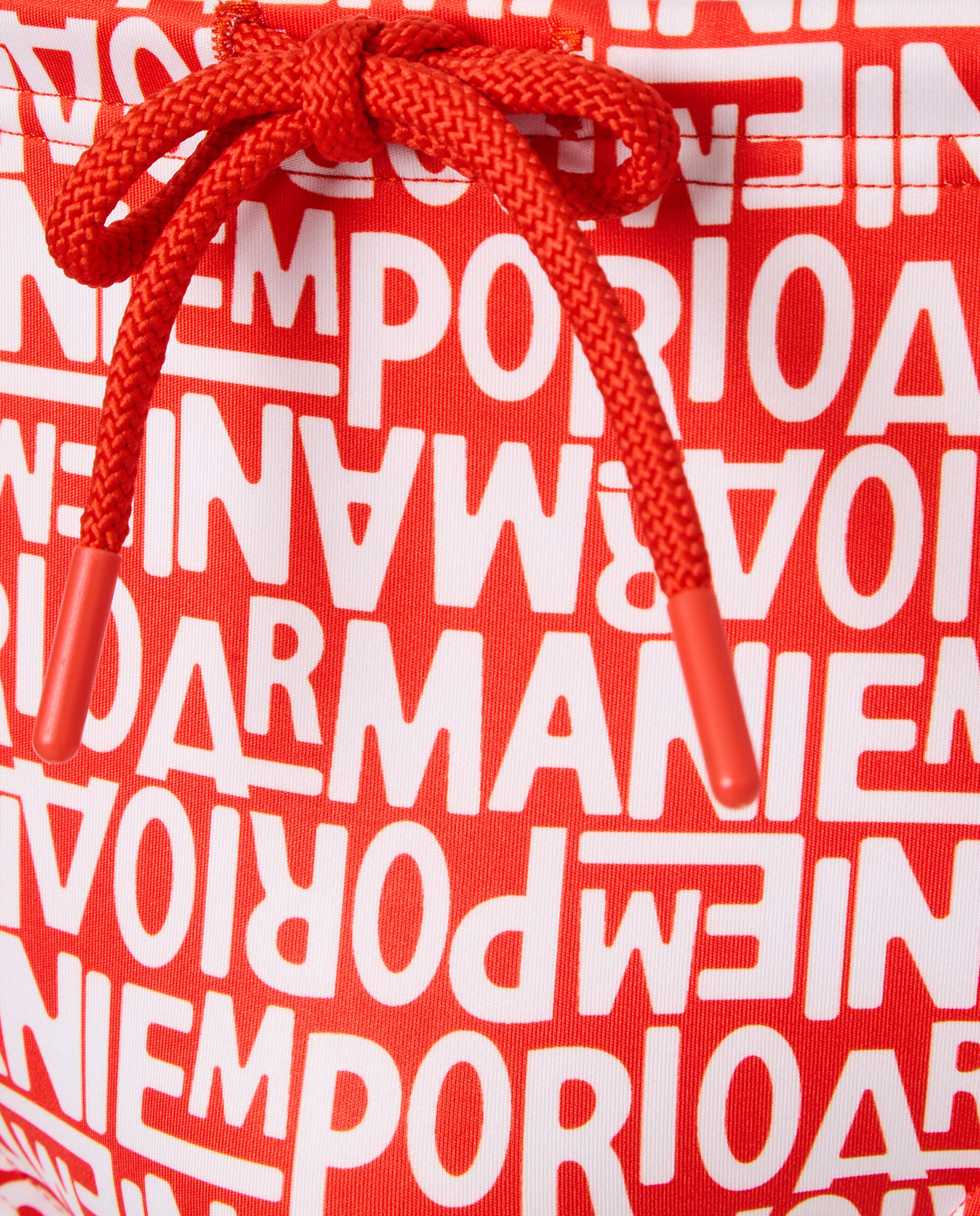 Slip de Banho com All Over Print de Logótipo Vermelho-4