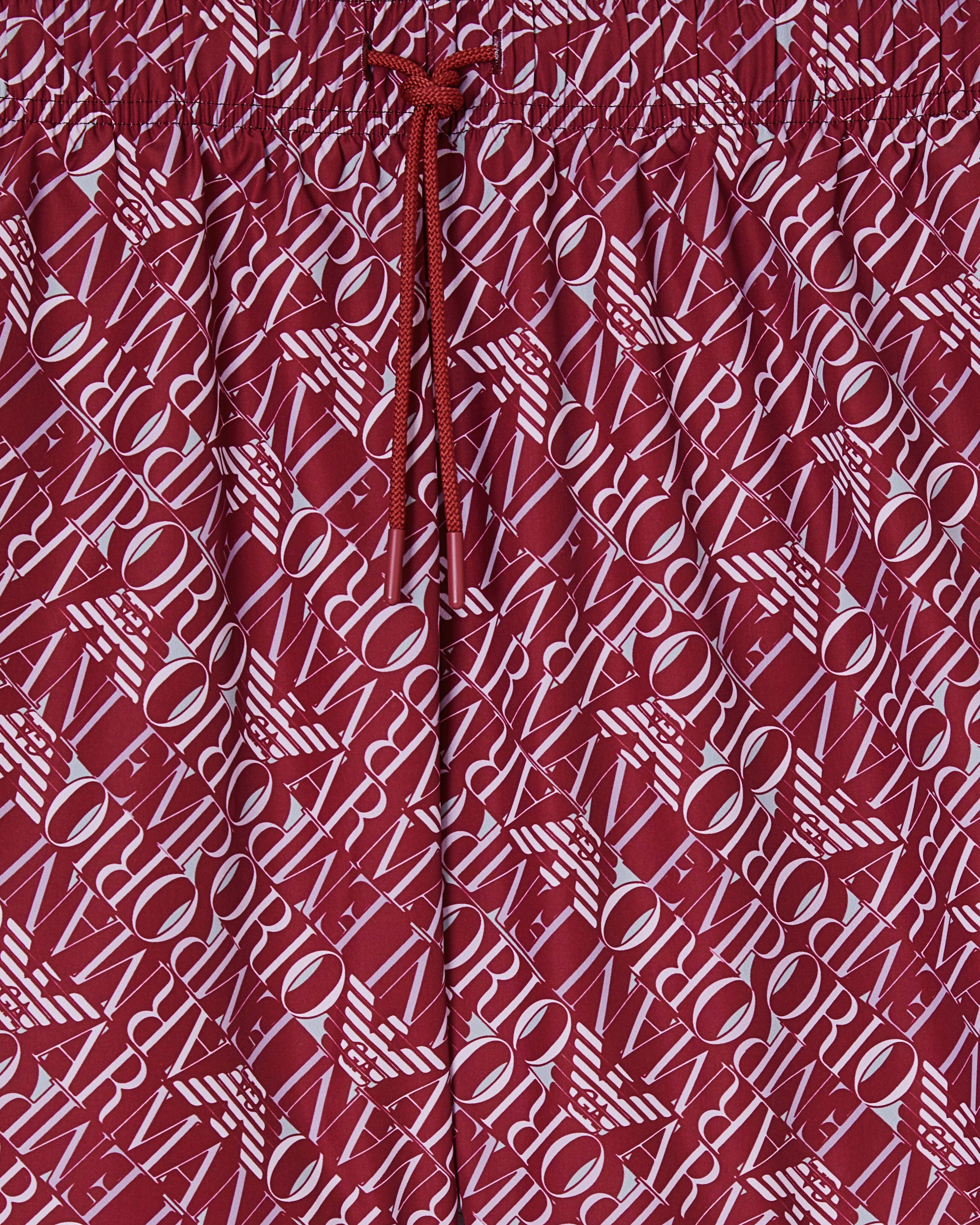Calções de Banho Macro Logo Vermelho/Grená-4