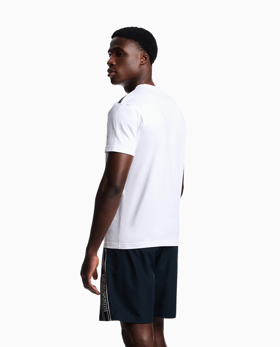 T-shirt com Logo Tape Branco-2