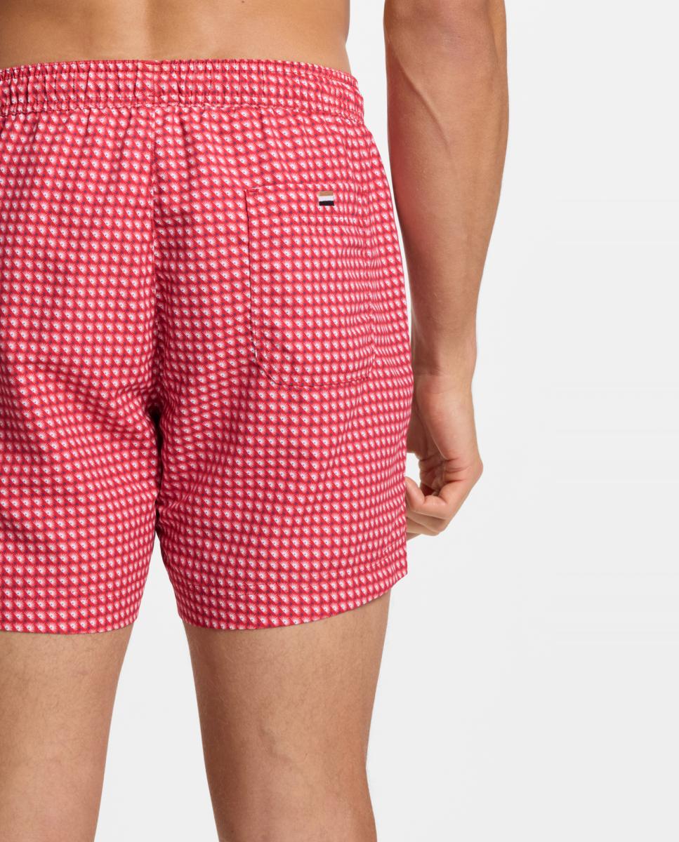 Calções de Banho com 2 Bolsos Laterais Vermelho-2