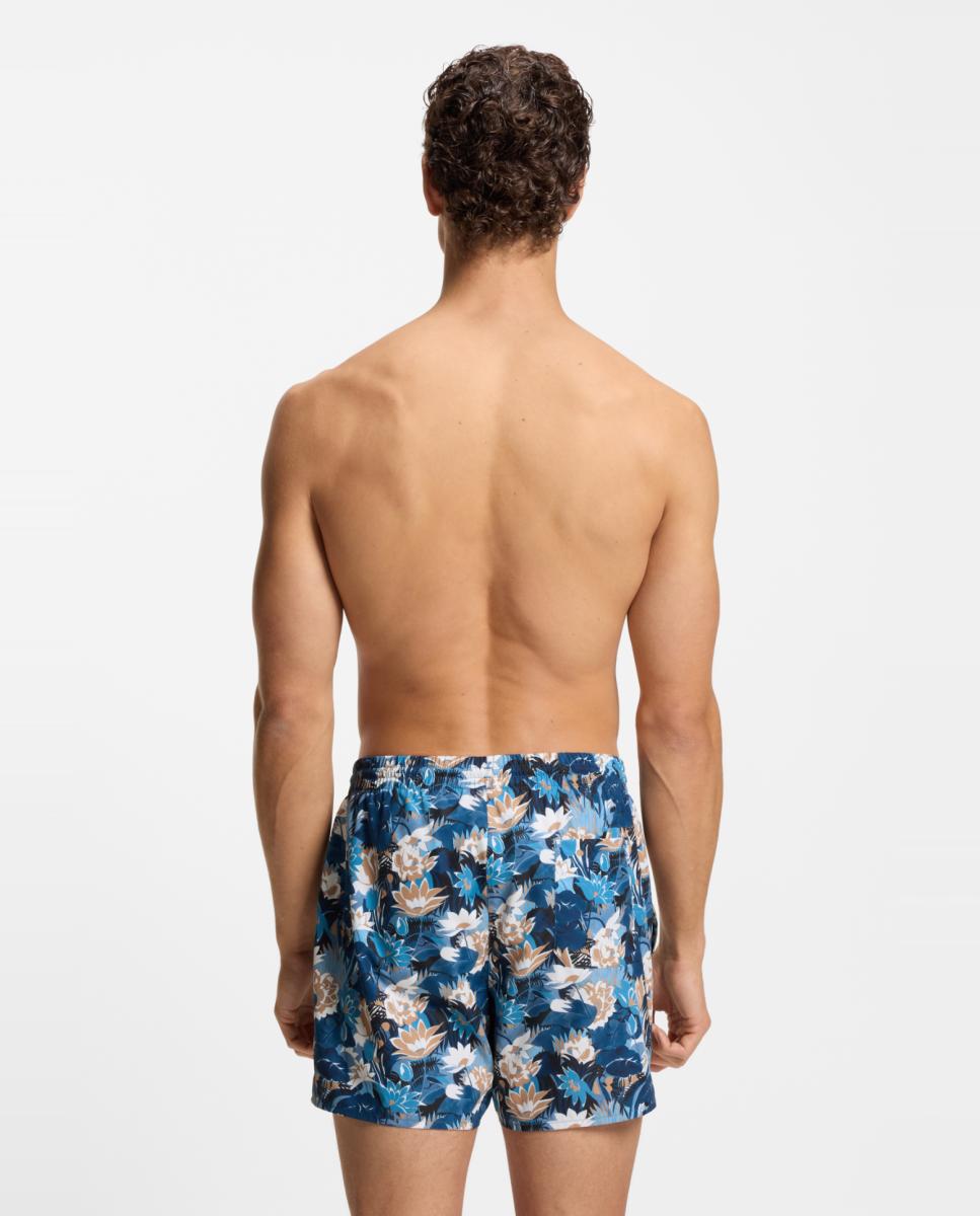 Calções de banho com estampado Azul-2