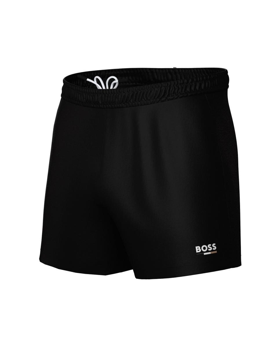 Calções de Banho com Dois Bolsos Laterais Preto-3