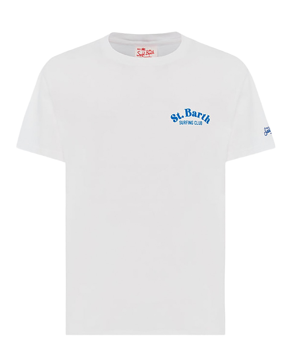 T-shirt de Algodão com Manga Curta Branco-6