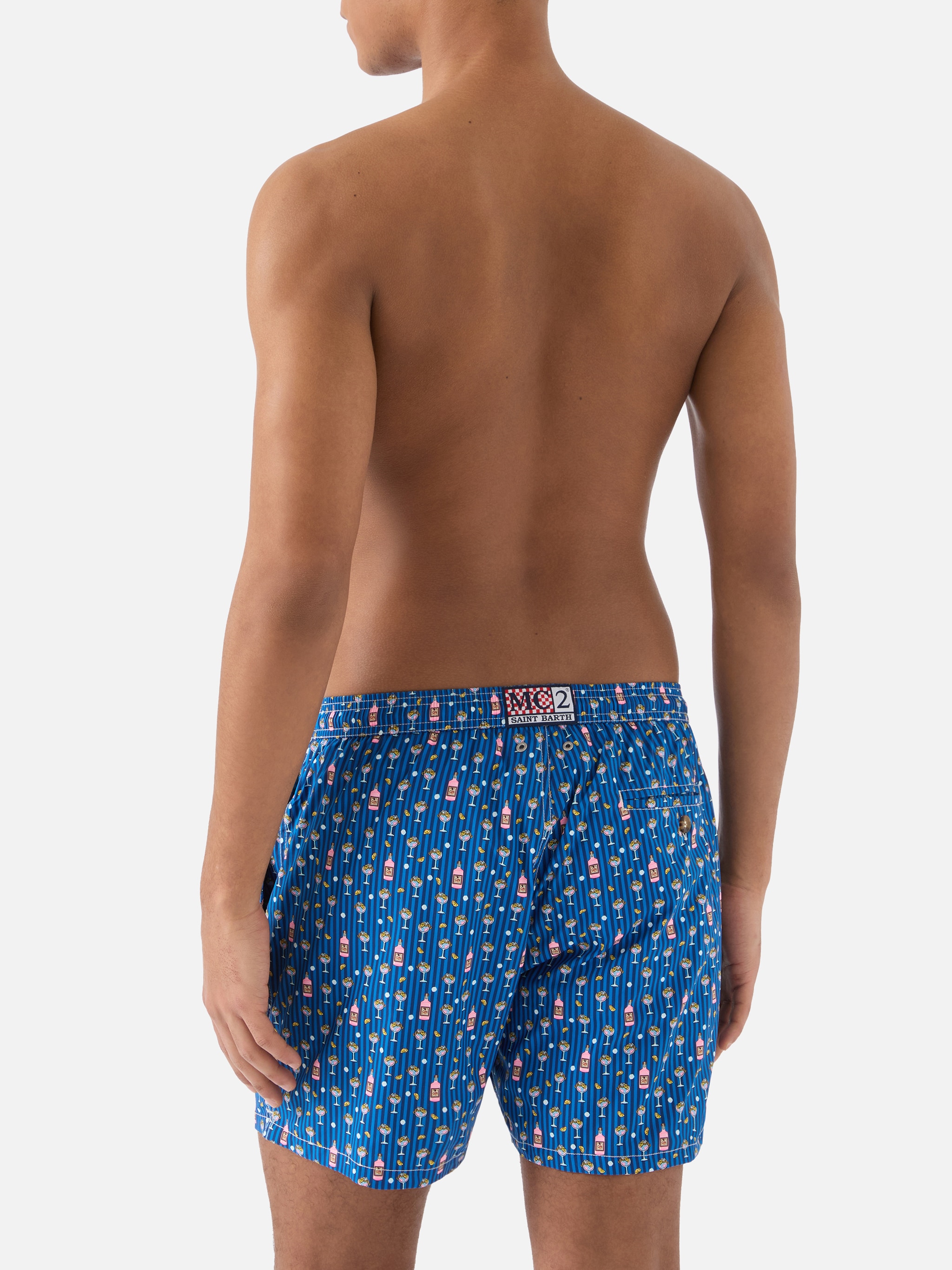 Calções de Banho com Estampado de Gin Tónico Azul-claro-2