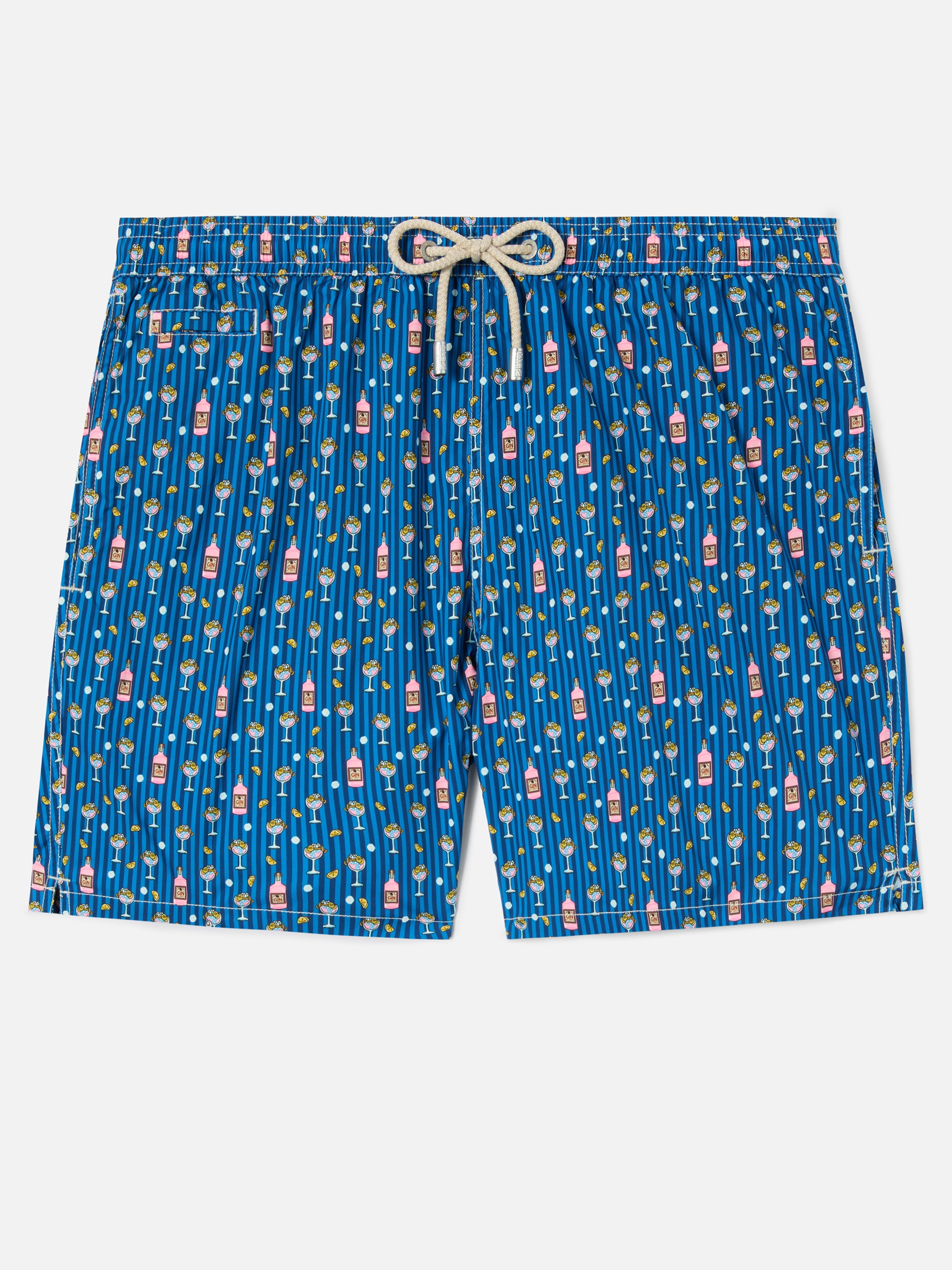 Calções de Banho com Estampado de Gin Tónico Azul-claro-5