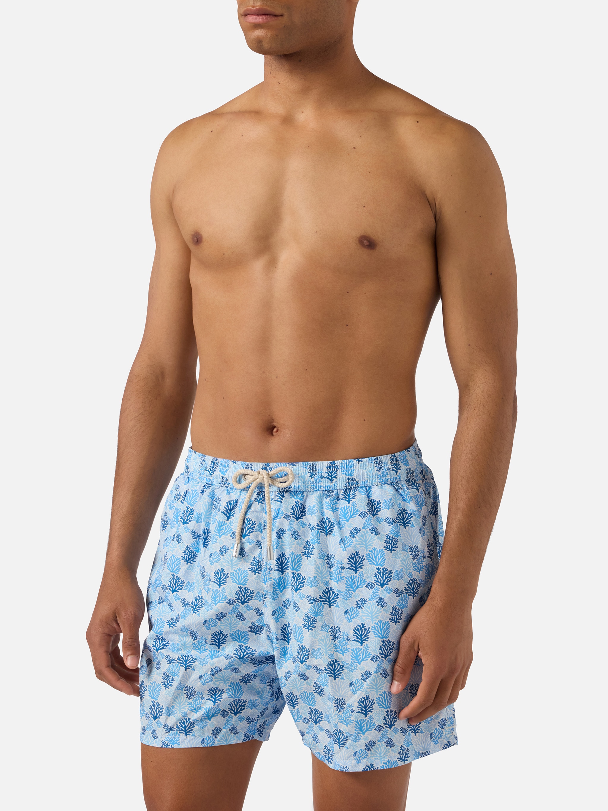 Imagem 0 de Calções de Banho com Estampado de Arbustos